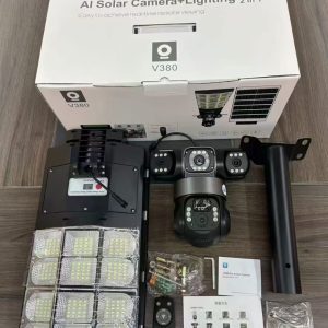 Solar Street Light With 4G Camera, V380